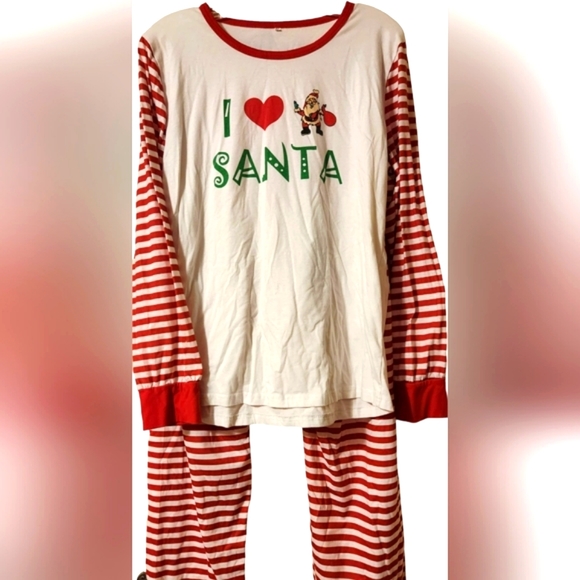 Other - Unisex "I love Santa" Christmas Pajamas Size Men's Medium other sizes available